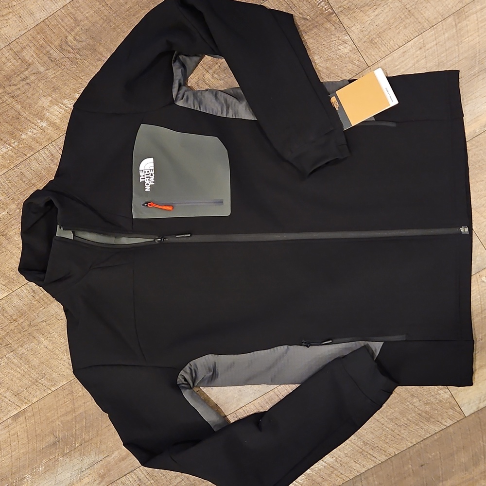 North face mens medium highball fleece black jacket